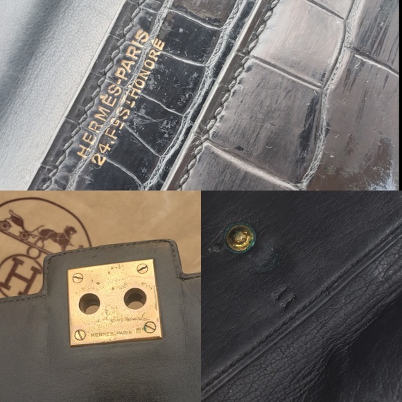 HERMES Paris | Vintage Crocodile Hand Bag - Picture 5 of 8